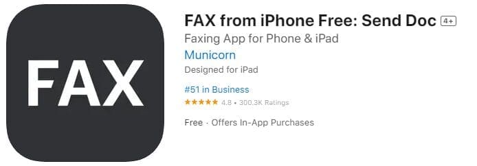 Municorn FAX from iPhone