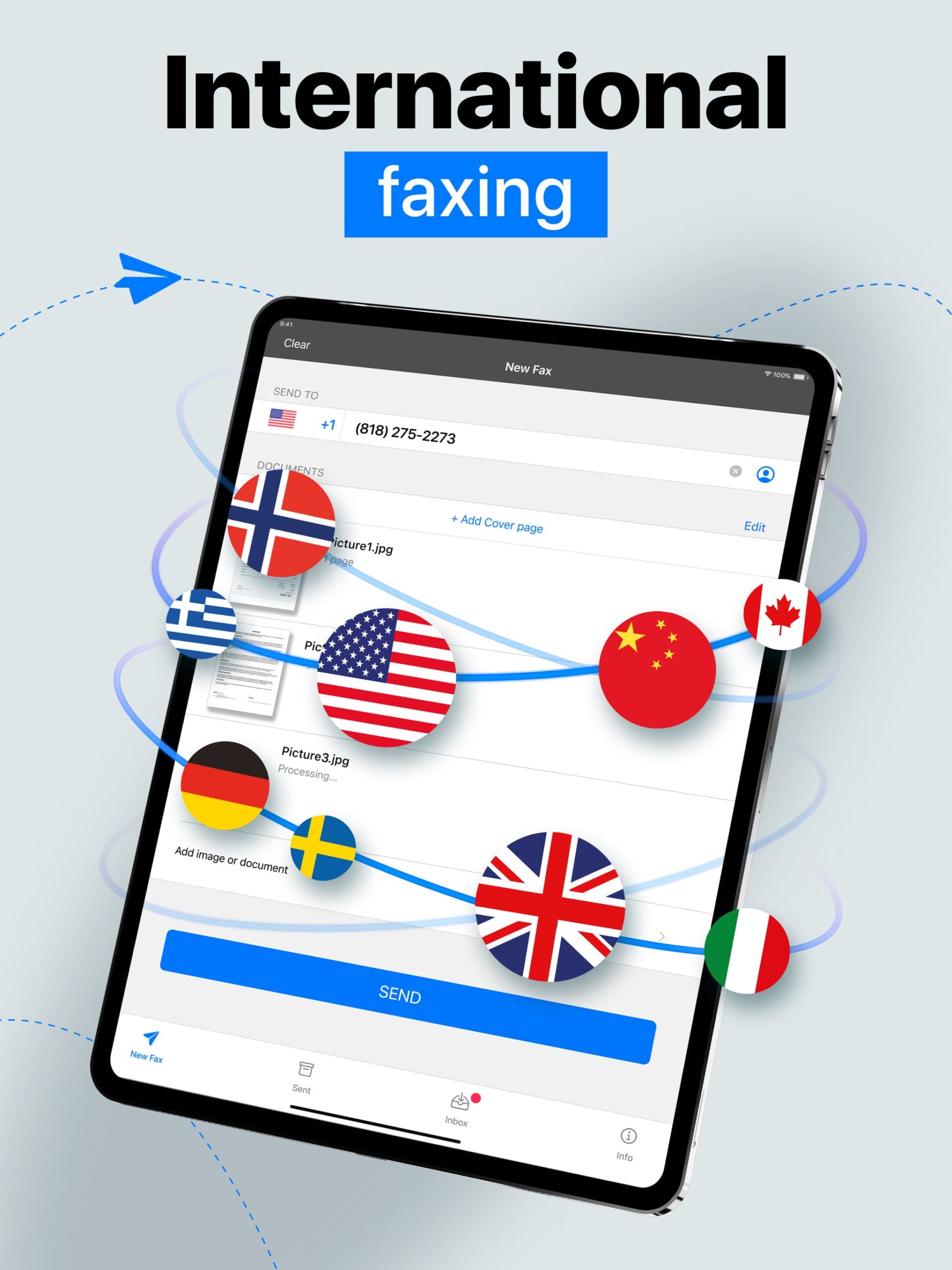 Faxing app to send faxes on the go
