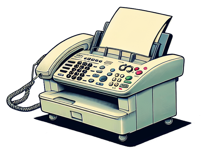 A large multifunctional fax machine