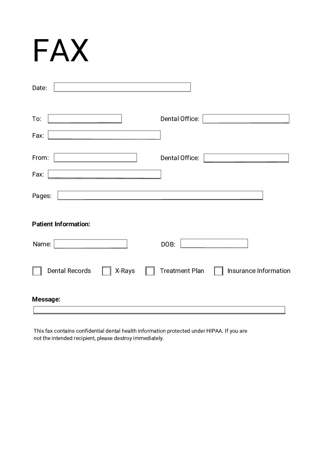 DENTAL OFFICE FAX PROTECTED HEALTH INFORMATION pdf