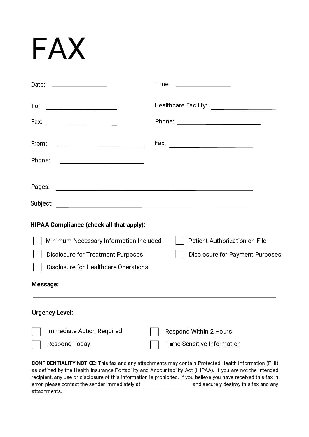 HIPAA Fax Cover Sheet Requirements & Templates | Municorn Fax App Blog