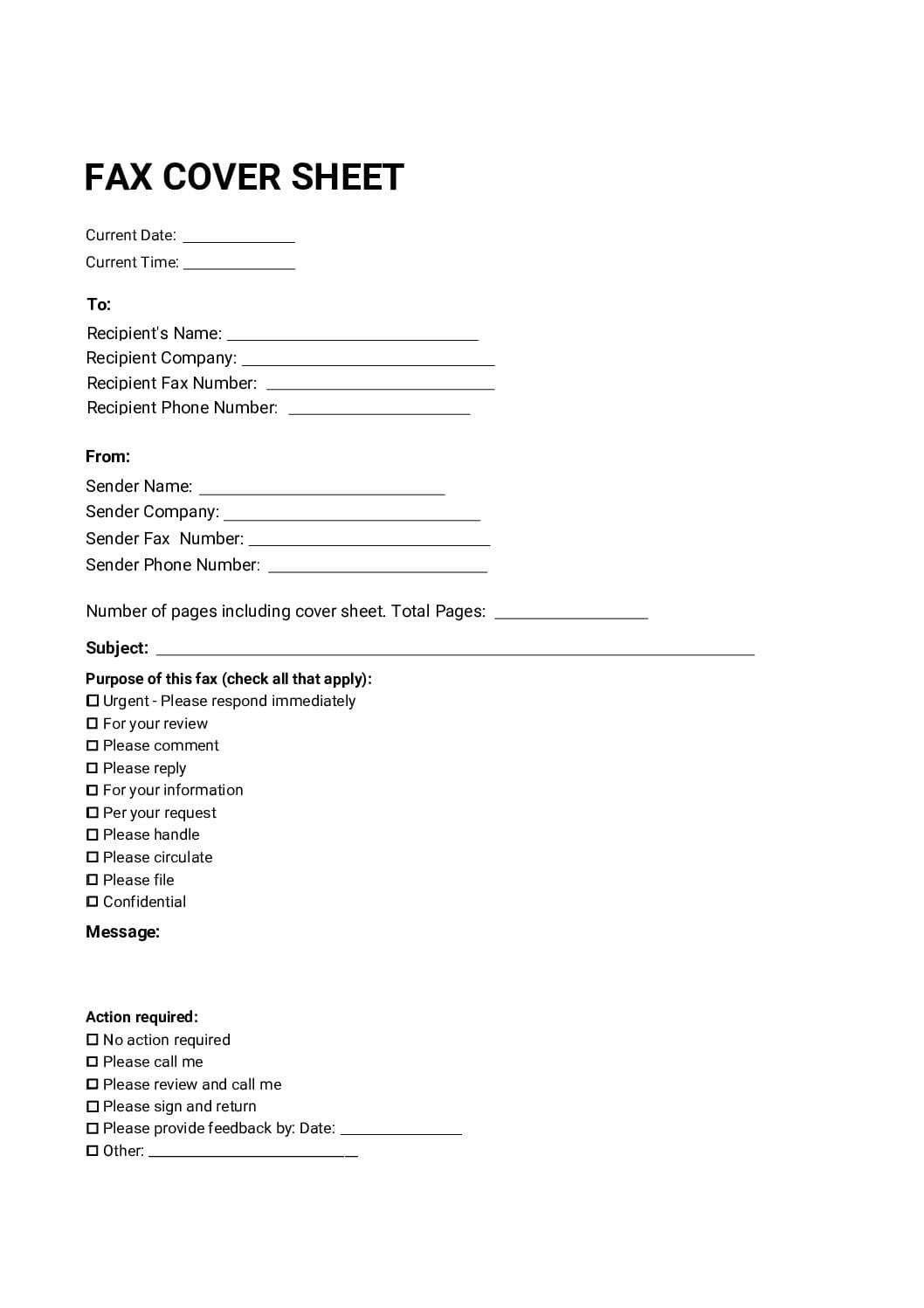 MULTI PURPOSE FAX COVER SHEET pdf